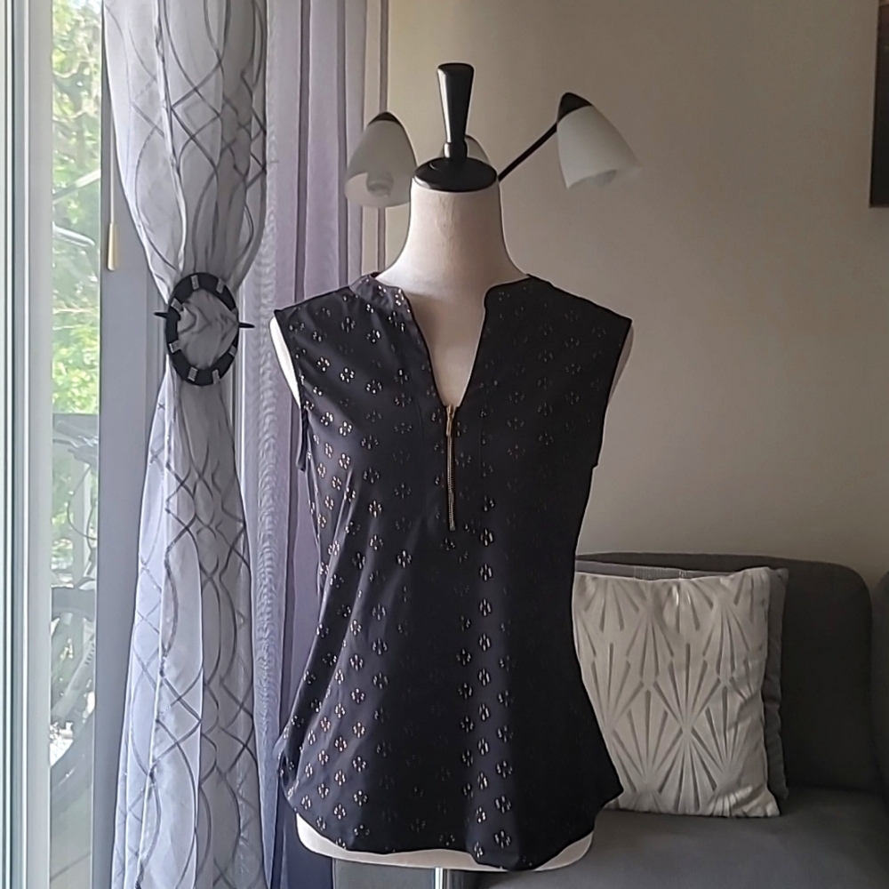 Black and gold blouse size medium